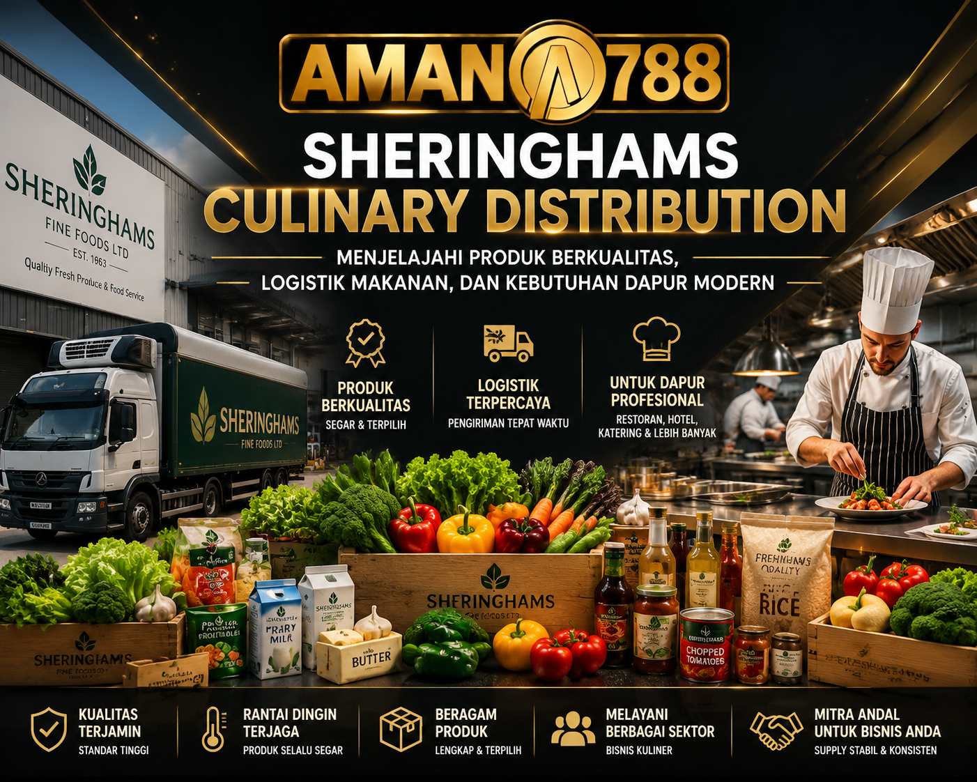 AMAN788 | Sheringhams Culinary Distribution: Menjelajahi Produk Berkualitas, Logistik Makanan, dan Kebutuhan Dapur Modern